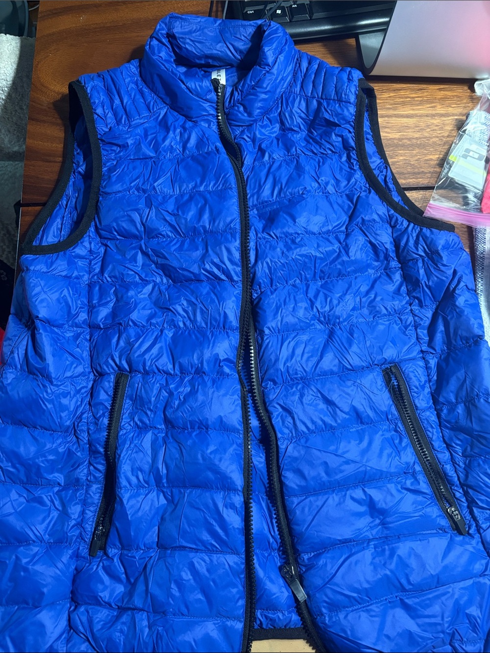 Fabletics Electric Blue Quilted Puffer Vest